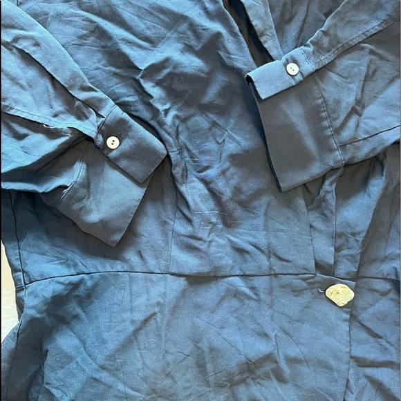 VINCE Collar Wrap Dress Size 10 - Picture 13 of 16